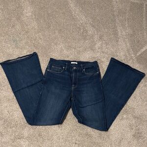 Good American Medium Wash Flare Jeans